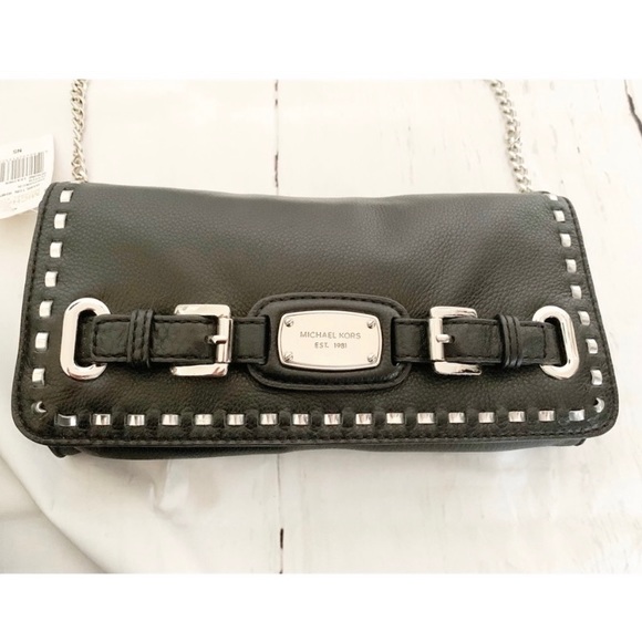 Michael Kors Black Hamilton Whipped Leather Handbag - Picture 5 of 10